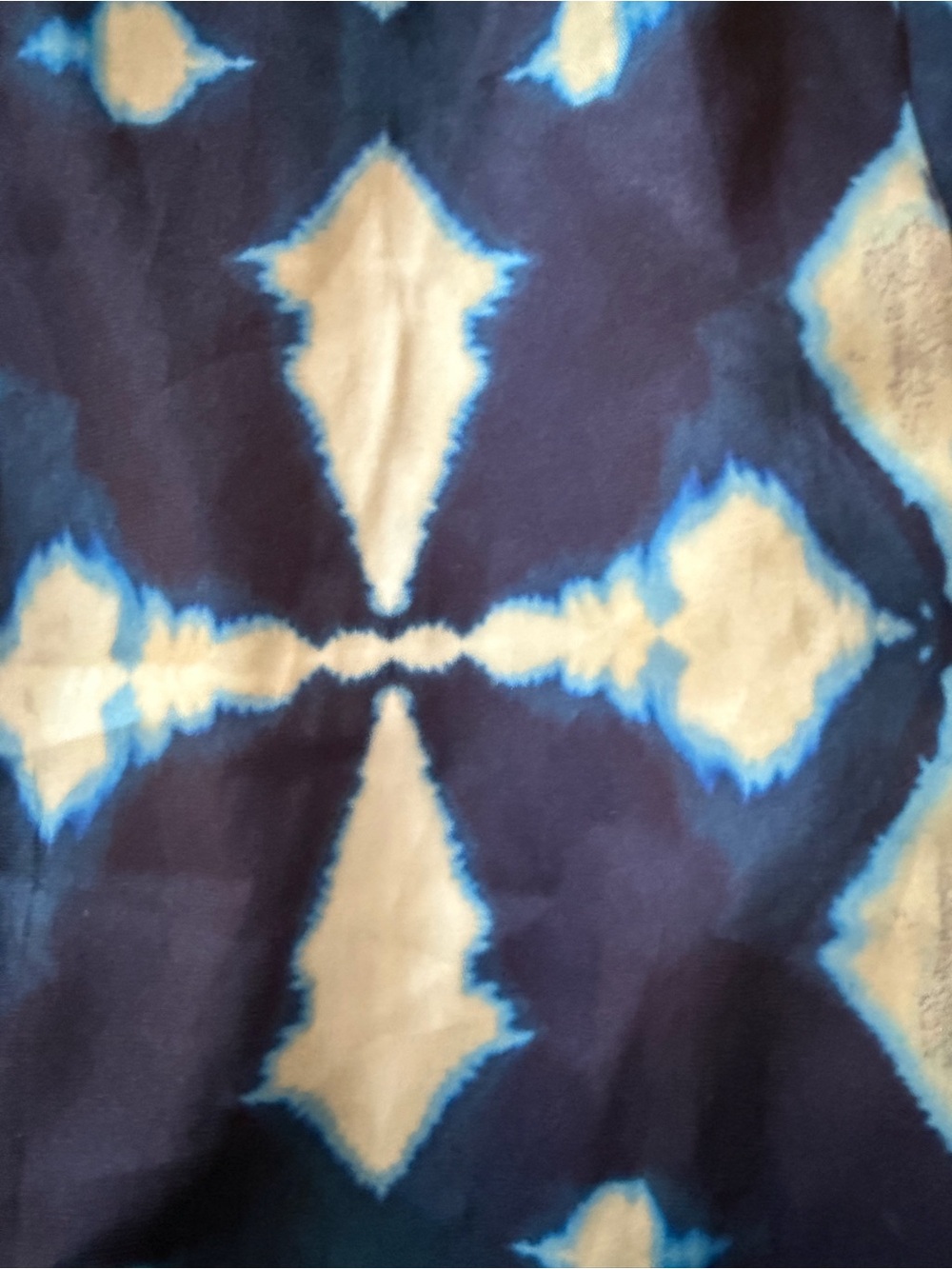 Banana Republic Factory Blue and Cream Diamond-Print Midi Dress - Picture 7 of 8